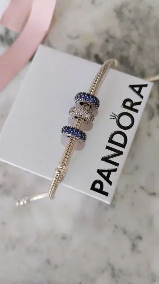 Lote 3 Separadores Pandora Azul y Plata