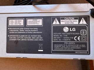 Combo Reproductor DVD y VHS LG V190 Parareparación