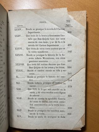 Antigua edición de Don Quijote de la Mancha