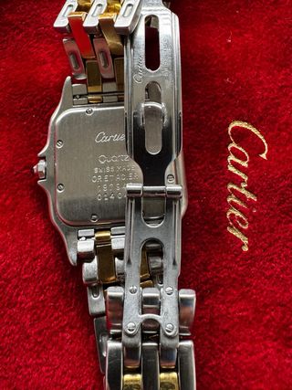 Reloj Cartier Panthèr Acero y Oro METALICO EN MANO