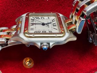 Reloj Cartier Panthèr Acero y Oro METALICO EN MANO