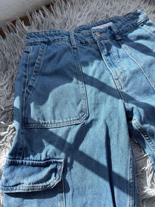 Jeans Cargo Azules