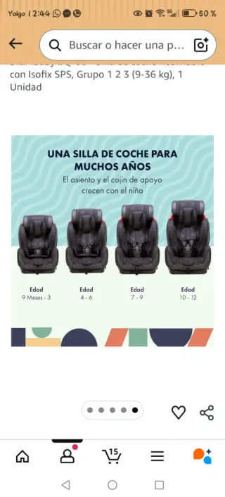 Silla de coche para bebé negra