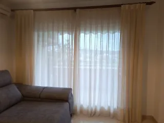 Conjunto Cortinas y Visillos beige-amarillo