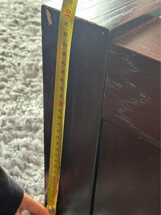 Móvel TV Cerejeira Maciço com Vidro