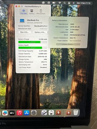 MacBook Pro 13” 2019 i7 Touch Bar 16GB RAM