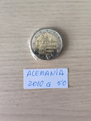 ALEMANIA. 8 Monedas 2 Euros Conmemorativas