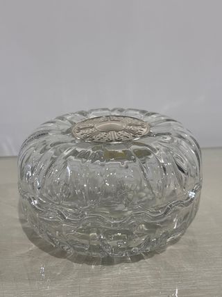 Joyero cristal labrado con detalle plata