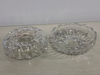 Joyero cristal labrado con detalle plata