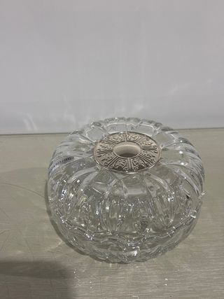 Joyero cristal labrado con detalle plata