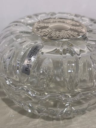 Joyero cristal labrado con detalle plata