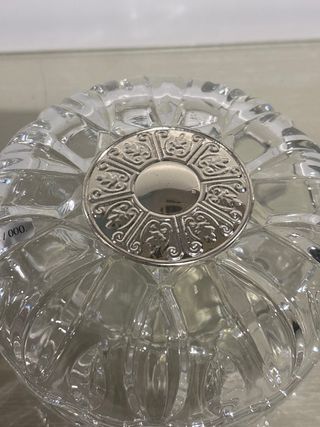 Joyero cristal labrado con detalle plata