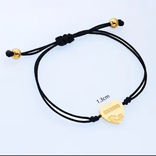 Pulsera mama corazón acero inoxidable