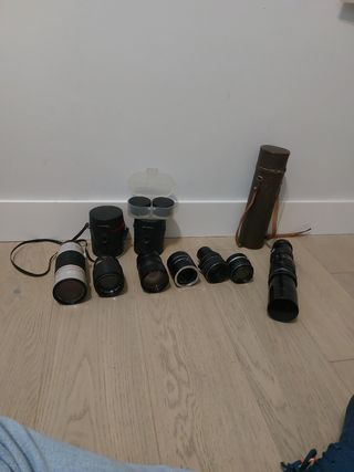 Lote 8 objetivos de cámara