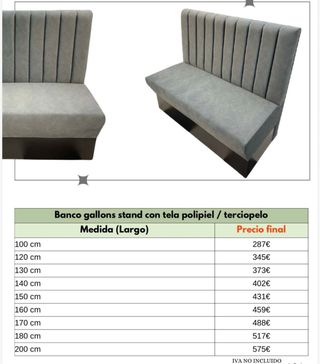 Banco Hostelería modelo 2025 40%