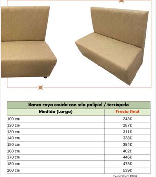 Banco Hostelería modelo 2025 40%