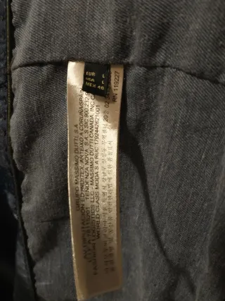 Chaqueta Piel Massimo Dutti Talla L Azul