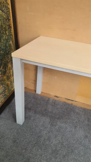 Escritorio madera y metal beige/gris