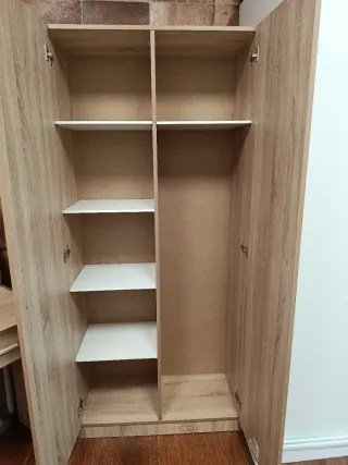 Armario 2 puertas madera claro