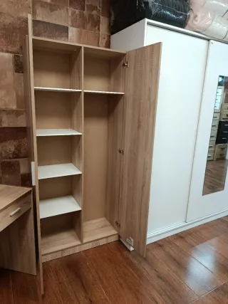 Armario 2 puertas madera claro