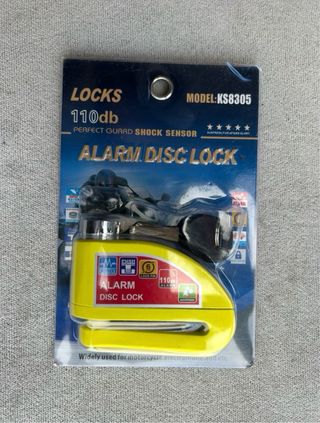 Candado disco freno con alarma 110db NUEVO