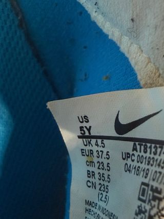 Nike Mercurial Futsal Azul y Blanco para niño