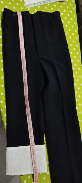 Pantalón traje campero niño negro y blanco