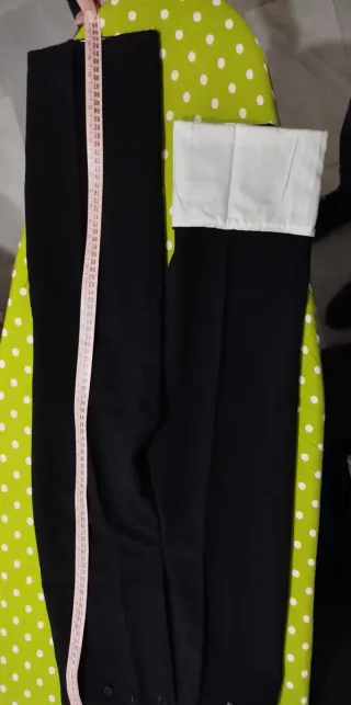 Pantalón traje campero niño negro y blanco
