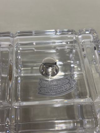 Joyero cristal tallado plata ley