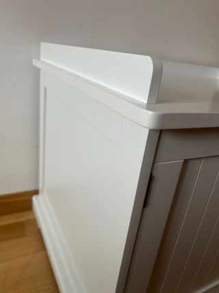 Mueble arenero gatos blanco
