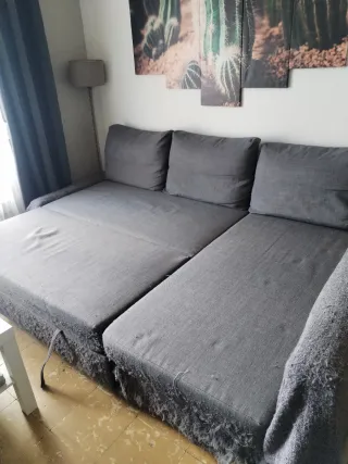 Sofá cama chaiselongue gris Ikea Friheten