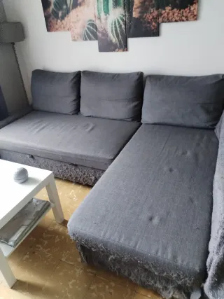 Sofá cama chaiselongue gris Ikea Friheten