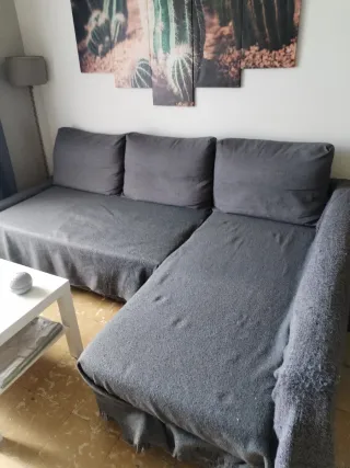 Sofá cama chaiselongue gris Ikea Friheten