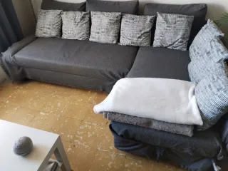 Sofá cama chaiselongue gris Ikea Friheten