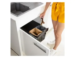 Cubo basura integrado Relaxdays 4 compartimentos