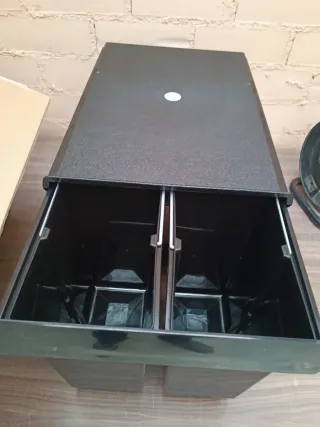 Cubo basura integrado Relaxdays 4 compartimentos