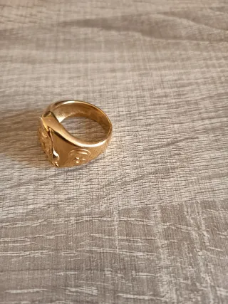 Anillo Sello Camaron Dorado