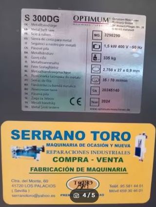 Sierra de cinta Optimum 3000DG