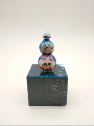 Tabaquera china cloisonné doble calabaza