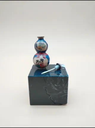 Tabaquera china cloisonné doble calabaza