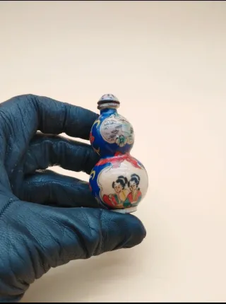 Tabaquera china cloisonné doble calabaza