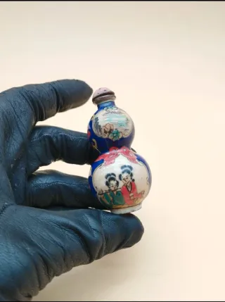 Tabaquera china cloisonné doble calabaza