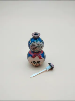 Tabaquera china cloisonné doble calabaza