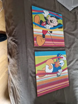 Cuadros Disney Mickey y Donald sin marco