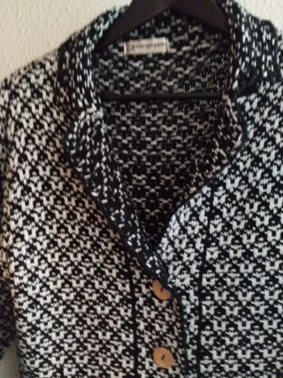 Blazer estampado negro y blanco