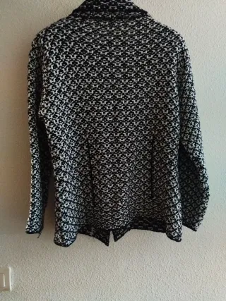 Blazer estampado negro y blanco