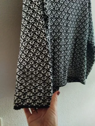 Blazer estampado negro y blanco