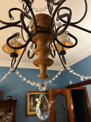 Lámpara de techo con cristales