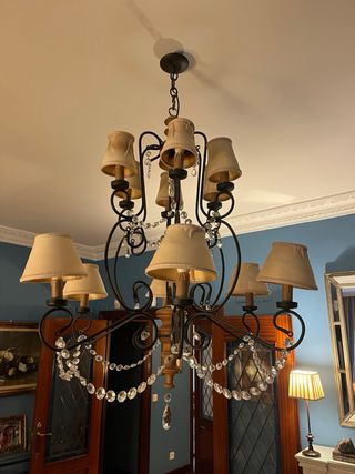 Lámpara de techo con cristales