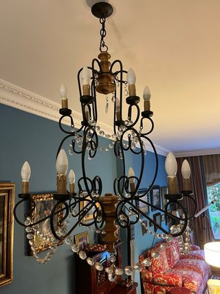 Lámpara de techo con cristales